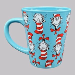 Dr. Seuss " Cat In The Hat" Ceramic Mug Blue 14 OZ